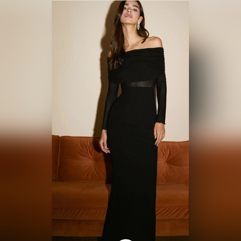 Commense Elegant Black Maxi Dress
